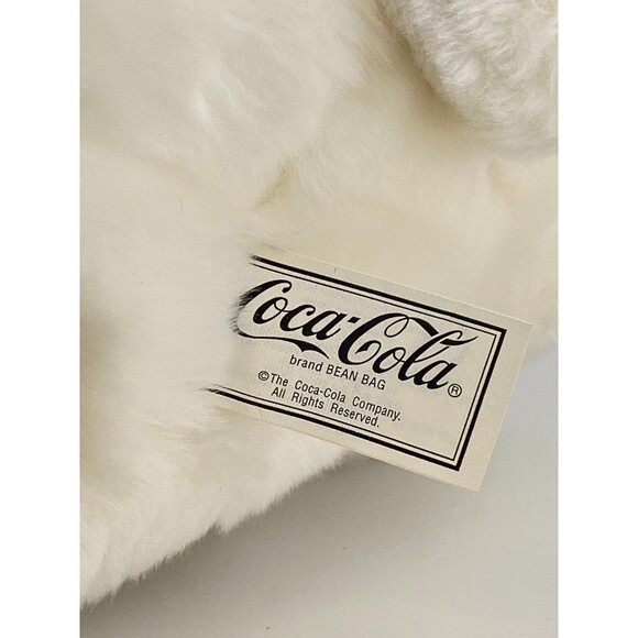 Coca Cola Brand 10" Santa Polar Bear Bean Bag Plush Stuffed Animal Bottle w/Tags - Picture 10 of 13